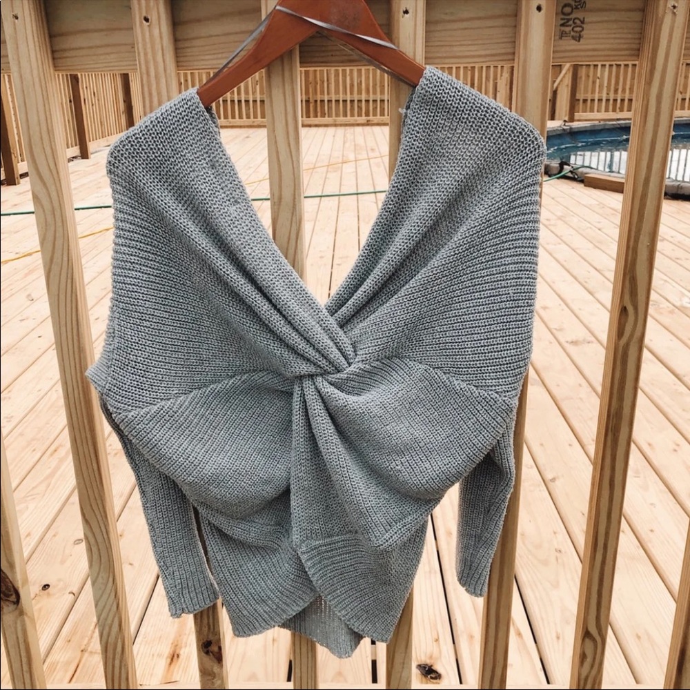 Vici Twisted Back Knot Sweater - Picture 7 of 7